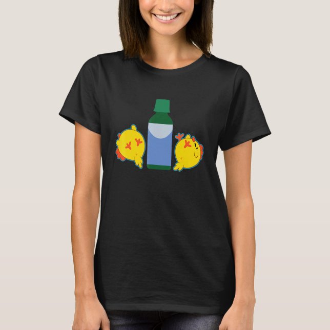 Camiseta Frangas Fofas Galinha Sonolenta Meme (Frente)