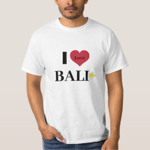 Camiseta Frangipani Flor Branca de Flor "I Love Bali"