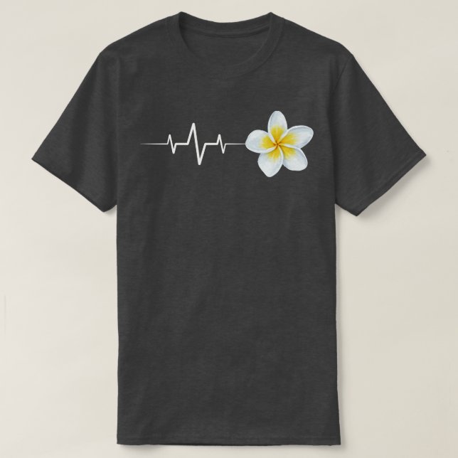 Camiseta Frangipani Heartbeat TShirt (Frente do Design)