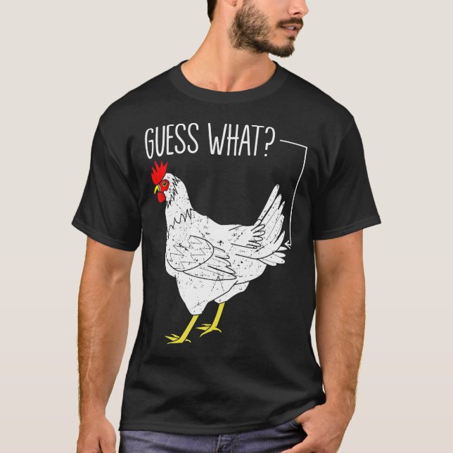 Camiseta Frango Adivinhe O Que Piadas Frangos (Frente)