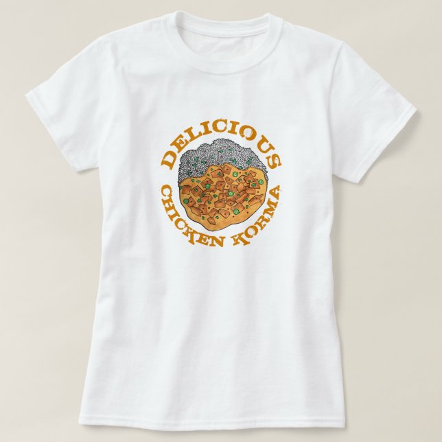 Camiseta Frango Alcorma Comida Índia Delicioso Cuisine (Frente do Design)