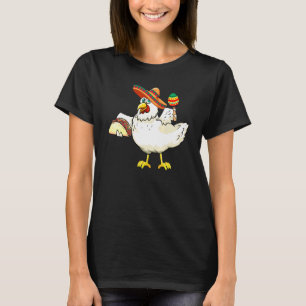 Camiseta Frango Amante Chapéu Mexicano Cinco De Mayo Frango