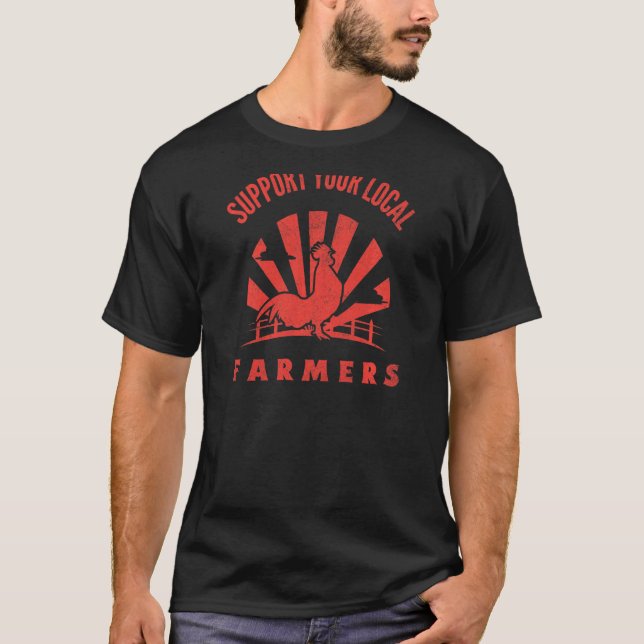 Camiseta Frango Apoie Seus Agricultores Locais (Frente)