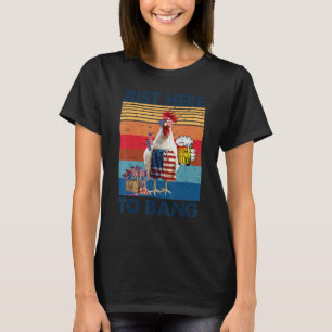 Camiseta Frango Bandeira Dos EUA Fogos De Artifício 4 De Ju