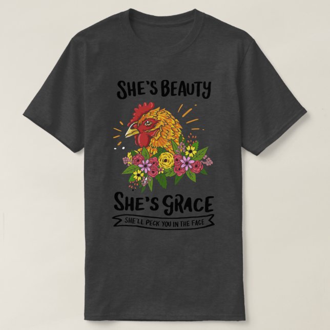 Camiseta Frango Canta Bela Canta Graça (Frente do Design)