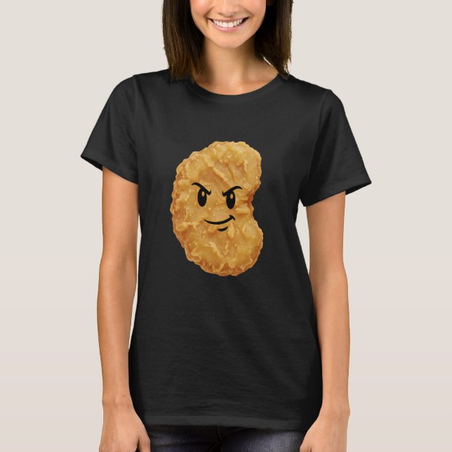 Camiseta Frango, Cara de Nugget Sassy (Frente)