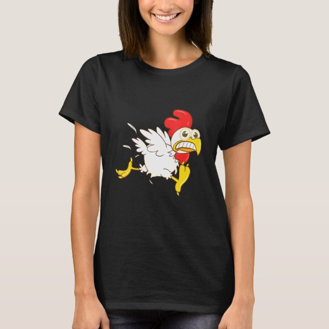Camiseta Frango Correndo Assustado (Frente)