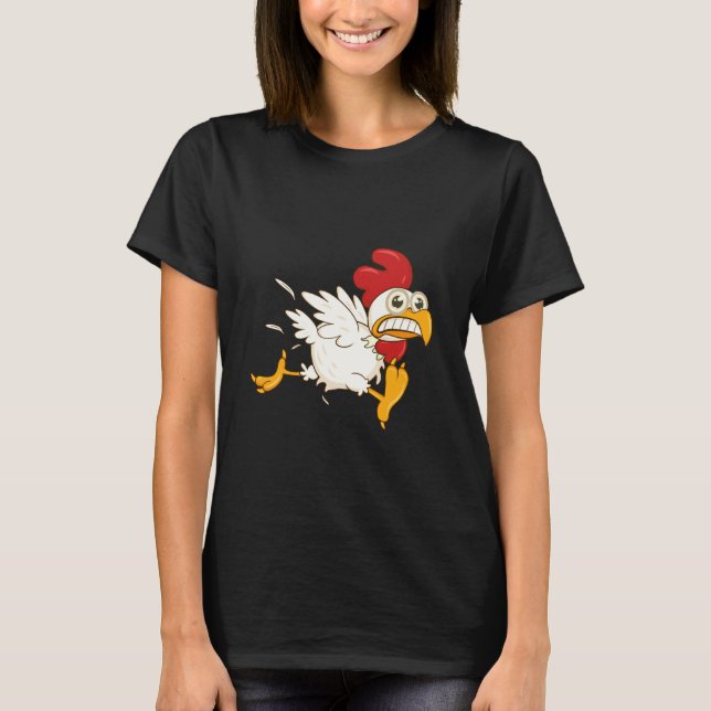 Camiseta Frango Correndo Assustado (Frente)