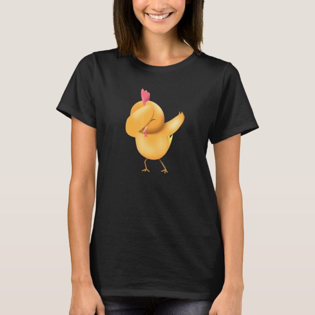 Camiseta Frango Dabbing Dab Franguinho Fofo (Frente)