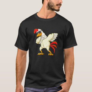 Camiseta Frango Dabbing Usando Óculos de Sol Dab Dança Garo