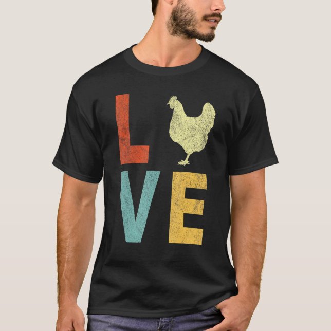 Camiseta Frango de Amor   Citação de Frango Retro (Frente)