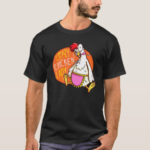 Camiseta Frango de Aves Loucas Olhos Estranhos Pena de Aves