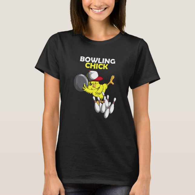 Camiseta Frango de Boliche Frango Frango Frangos Frango Bol (Frente)