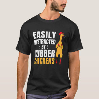 Camiseta Frango de Borracha Fácilmente Distraído Pássaro Le