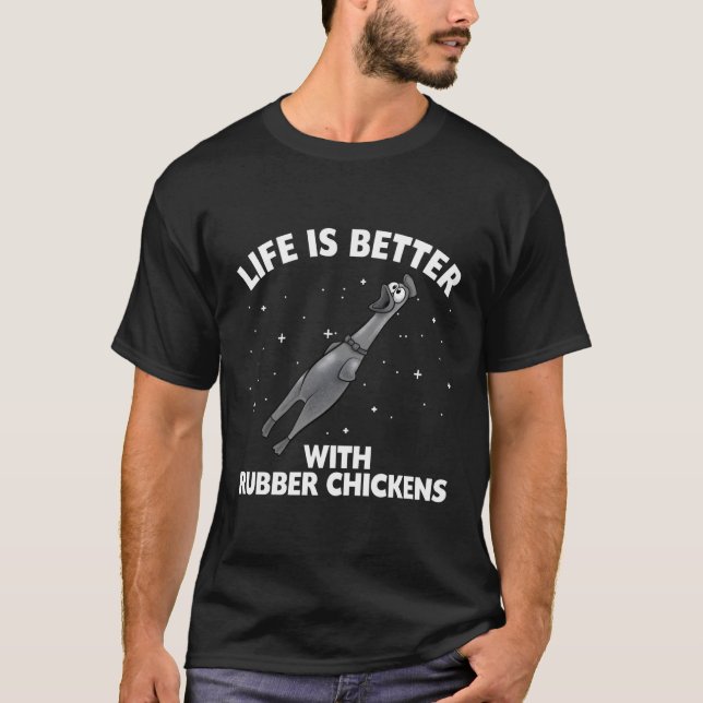 Camiseta Frango De Borracha Para Brinquedo De Frango (Frente)