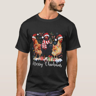 Camiseta Frango de Coqueta de Natal de Natal de feliz
