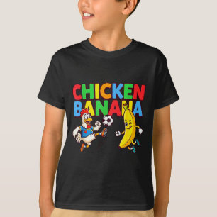 Camiseta Frango de desenho animado engraçado jogador de fut