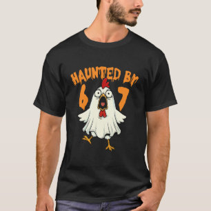 Camiseta Frango de Halloween Bicho-Papão Fantasma Seis Sete