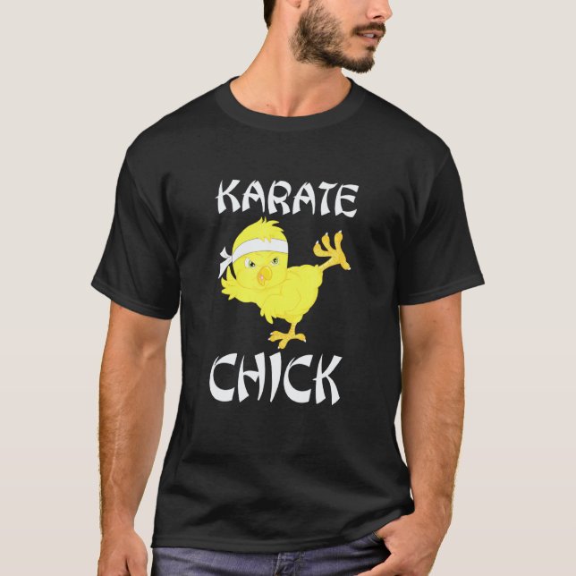 Camiseta Frango de Karate - Ideia de Comic de Arte Marcial (Frente)
