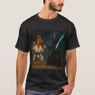 Camiseta Frango de Karatê VS Cavaleiro Alien