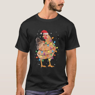 Camiseta Frango de Luzes Árvore de Natal Frango