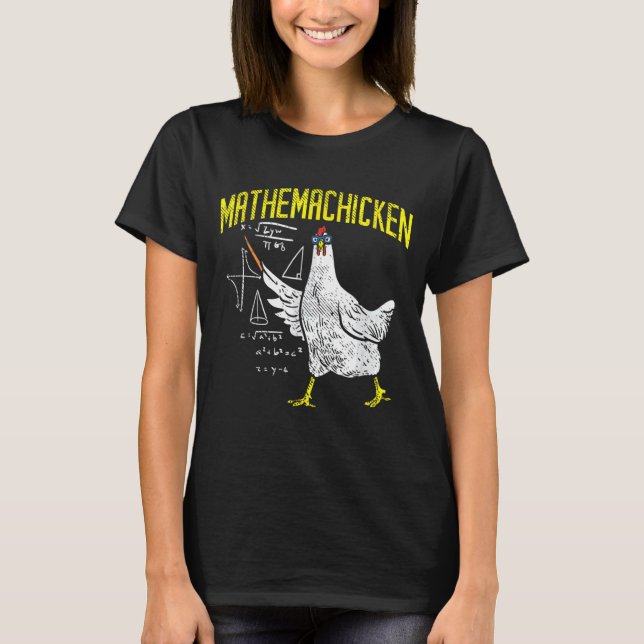 Camiseta Frango de matemática nerd professor de álgebra Fra (Frente)