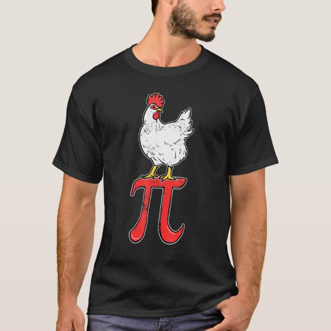 Camiseta Frango de Matemática Pi Vintage (Frente)