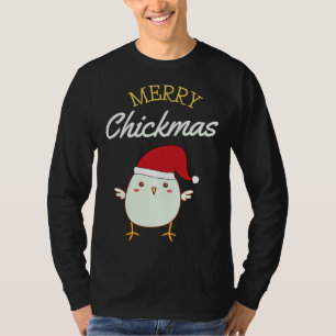 Camiseta Frango de Natal de Natal de feliz