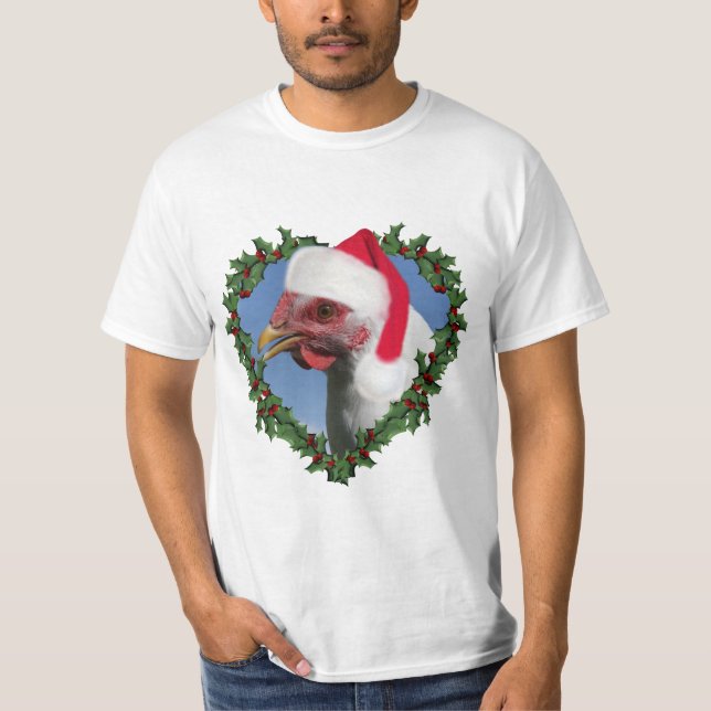 Camiseta Frango de Natal * Rocha Branca de Plymouth (Frente)
