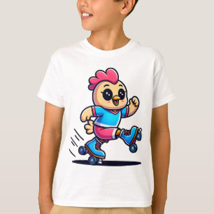 Camiseta Frango de Patinação Sobre Rodas Patinador de Frang