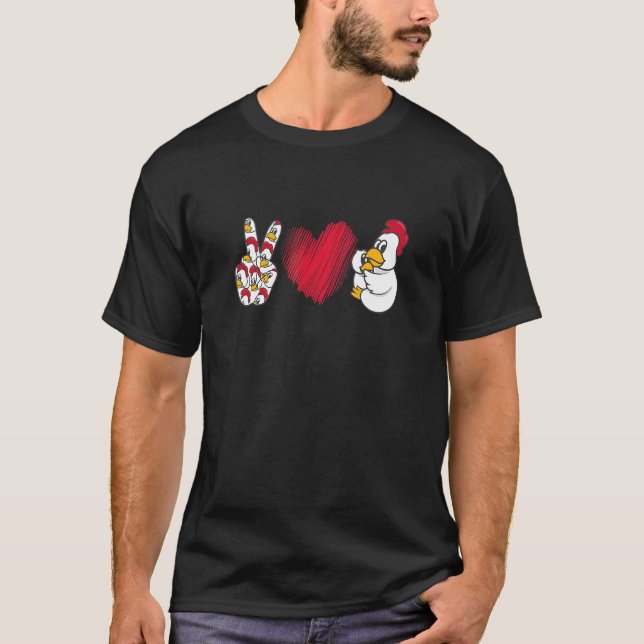 Camiseta Frango de Paz e Amor  Frango (Frente)