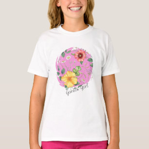 Camiseta Frango, Desenho Antigo de Flores Silvestres / Meni