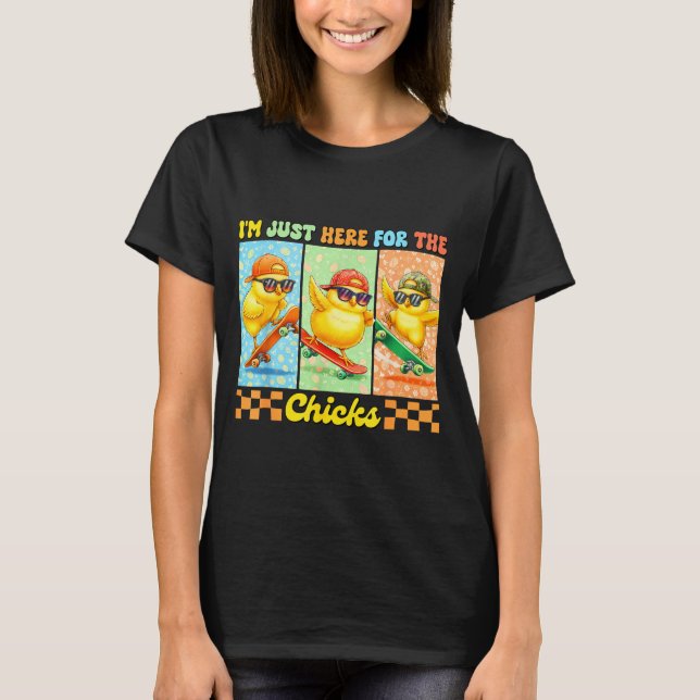 Camiseta Frango dia de Páscoa amante de animais de fazenda  (Frente)