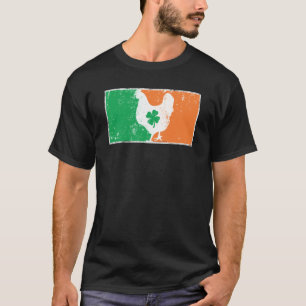 Camiseta Frango Dia de São Patrício Bandeira Irlandesa C Di