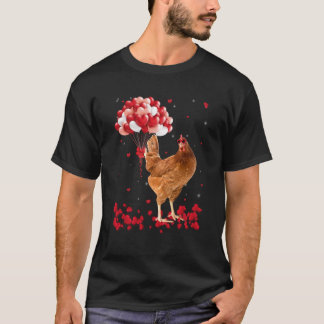 Camiseta Frango Dia dos Namorados Coração Animais Frango