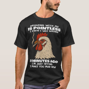 Camiseta Frango discutindo comigo sem sentido eu sabia que