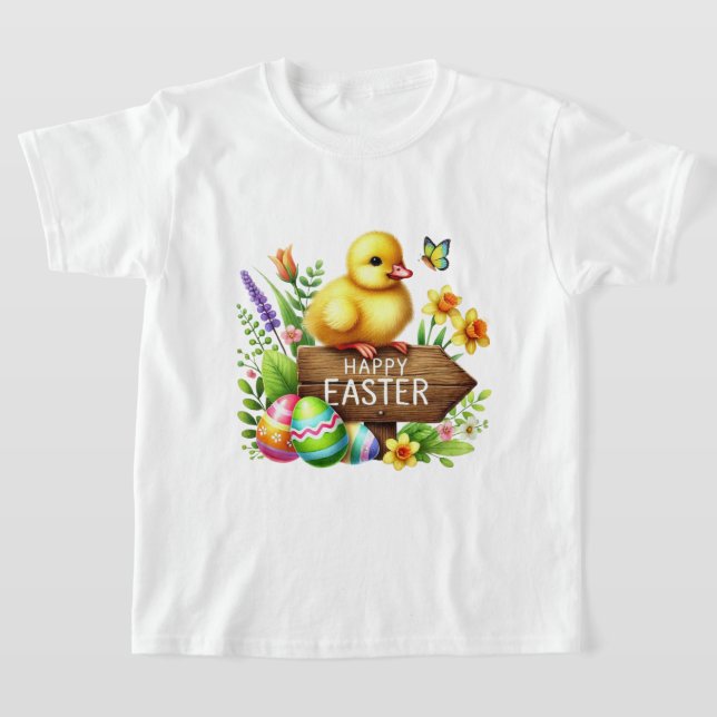 Camiseta Frango divertido de Páscoa feliz (Postura )