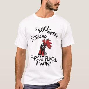 Camiseta Frango Diz Que Pedra De Papel Pedra O Almoço Eu G