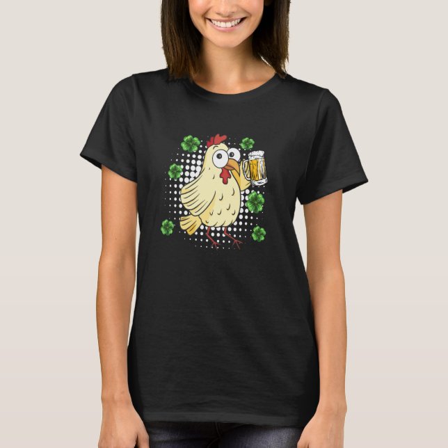Camiseta Frango do Dia de São Patrício 1 (Frente)