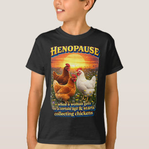 Camiseta Frango do Pôr do Sol Menopausa da Galinha Amante d