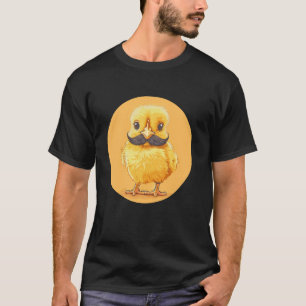 Camiseta Frango e Bigode Barba para Adultos e Crianças engr