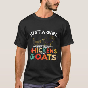 Camiseta Frango E Cabra Apenas Uma Garota Que Ama Frangos E