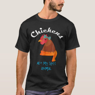 Camiseta Frango é o meu animal espiritual Eu amo frango cam