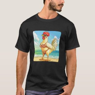 Camiseta Frango em Maiô para Meninos e Meninas