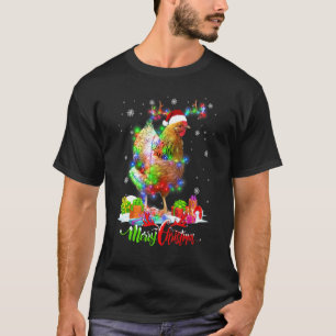 Camiseta Frango Engraçado Animal Feliz Natal Família Festa