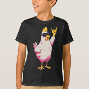 Camiseta Frango Engraçado Cartoon Retro Estilo Humor De Ave