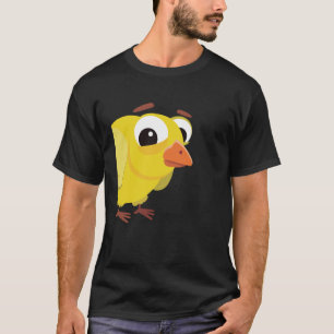Camiseta Frango Engraçado com Olhos Grandes para Homens Mul