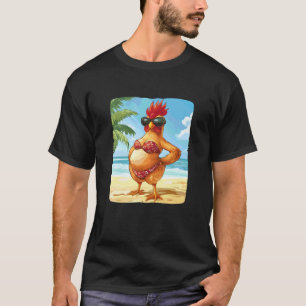 Camiseta Frango Engraçado de Biquíni para Amantes de Maiô e