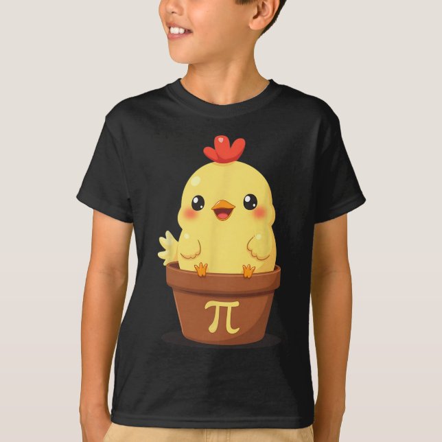 Camiseta Frango Engraçado Dia Do Pi Torta Professores De Ma (Frente)