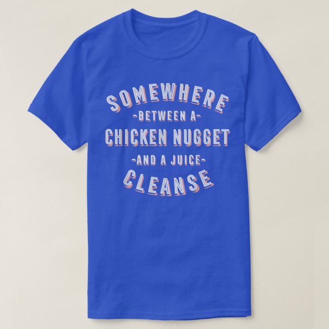 Camiseta Frango Engraçado e Frango Limpo de Sumo L (Frente do Design)